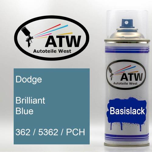 Dodge, Brilliant Blue, 362 / 5362 / PCH: 400ml Sprühdose, von ATW Autoteile West.